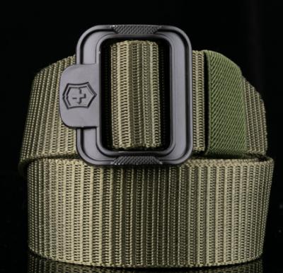 China Custom Cotton Tactical Military Nylon Waist Belt Korean Canvas Police Army Men Breathable Nylon Waist Strap for sale