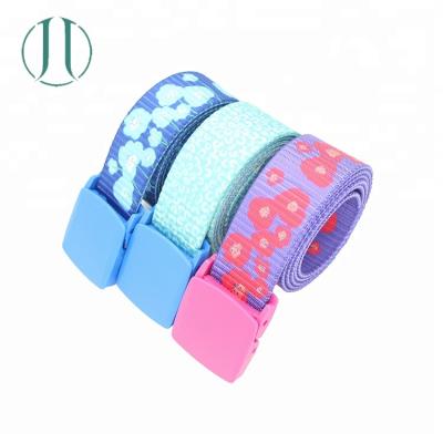 China 100% nylon-6 printing good quality colorful fabric nylon soft canvas belt for women for sale