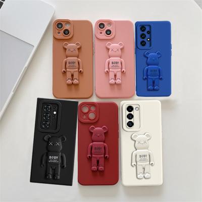 China Shockproof For Funda Samsung Galaxy Note 20 Ultra Plus Cases Cover For Samsung Note 20 Coque Bear Extender Bracket Ultra Cute Phone Case for sale