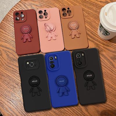 China Shockproof For Funda Xiomi Xiaomi Poco X3 X4 5G X 3 x 4 Cute Astronaut Ring Holder Phone Case Pro NFC GT X3GT X4Pro X3Pro 4G Case Cover for sale