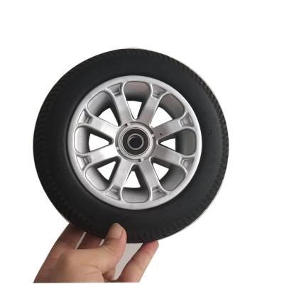 China PU Mobility Scooter Spare Parts 8 Inch Solid PU Wheel With Bearing for sale