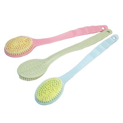 China Sustainable Custom Logo Bath Brush Massage Exfoliating Long Handle Body Back Cleaning Bath Brushes For Household Bathroom for sale