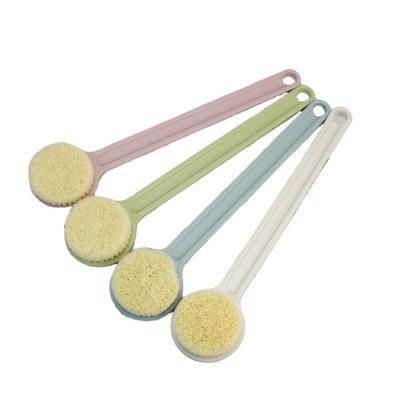 China Sustainable Premium Quality Plastic Soft Bristle Adult Rubbing Back Rubbing Bath Massage Long Handle Bath Brush for sale