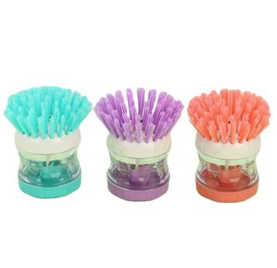 China Sustainable Manufacturer Custom Multicolor Mini Household Items Kitchen Soft Bristle Dish Washer Scrub Pot Cleaning Brush for sale