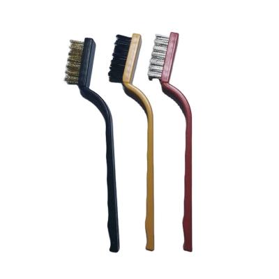 China Sustainable Factory Supply Kitchen Tools Metal Fiber Brush Strong Decontamination Gas Stove Cleaning Brush Wire Brush for sale