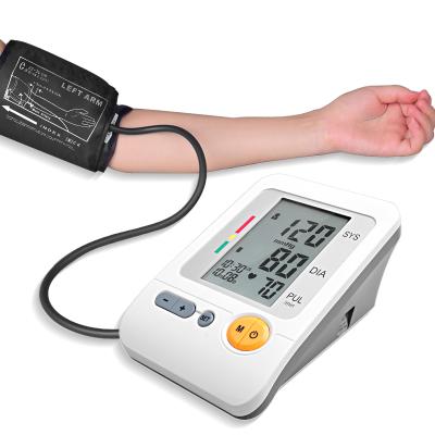 China Plastic Electronic Full Automatic Arm BP Monitor Factory Price Digital Voice Blood Pressure Monitor for sale