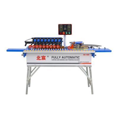 China Chinese hotels factory selling small and portable PVC and MDF automatic end cutting edge banding machine for DW400 for sale