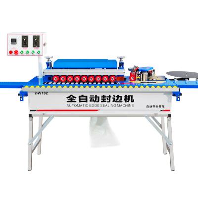 China Portable automatic manual wood melamine wood melamine hotel furniture PVC edge trimming machine linear edge trimming machine for sale