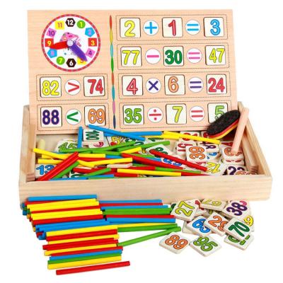 China Educational Wooden Counting Game and Study Sticks Arithmetic Box with Counting Rods Wholesale for sale