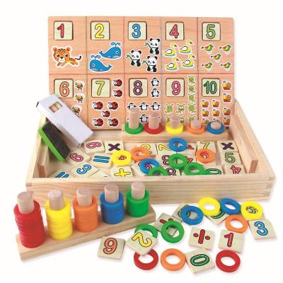 China Early education children's intelligence developing donuts math math montessori wooden toys for sale