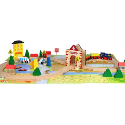 China Game and Study High Quality Beech Wood Material Sliding Track Toy Traffic Rail Products Wholesale for sale