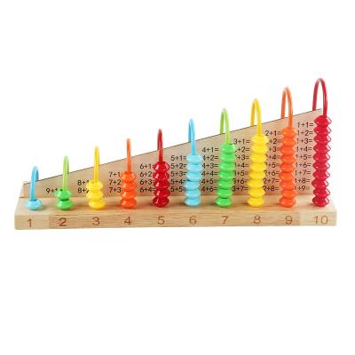 China Amazon Earliest Hot Sale Education Chinese Abacus Wooden Bead Counting Educational Toy for sale