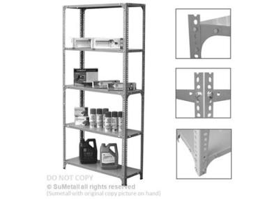 Chine Le stockage d'angle encoché par acier de 5 couches étire l'unité industrielle de rayonnage de style à vendre