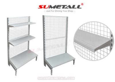 Chine Rayonnage multi de magasin de détail de couche/présentoirs au détail de mur avec le panneau arrière de grille de maille à vendre