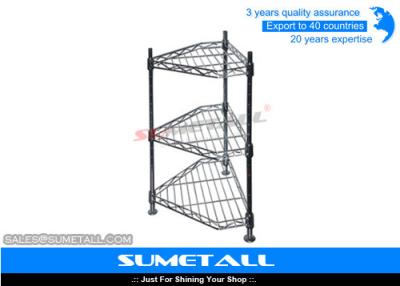 Cina 3 livelli accantonano la scaffalatura a forma di del cavo della dispensa/la scaffalatura metallo del cavo per la famiglia in vendita