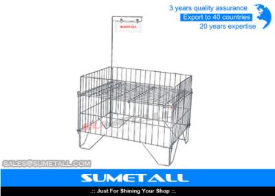 중국 주문을 받아서 만들어진 색깔 강철 선전용 전시 카운터 철망사 저장 바구니 판매용