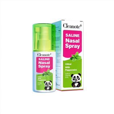 China 00,9% NaCl 100 ml de salino para la nariz con menta para refrescante nasal para adultos en venta