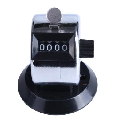 China Iron Chromed Factory Wholesale Manual Hand Tally Counter 4 Digital Desktop Chromed Clicker SXH5136 With Plastic Base for sale