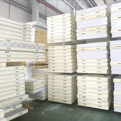 China Wall / Roof Cold Room / Freezer Refrigerator Insulation Foam 50mm PU Sandwich Panel for sale