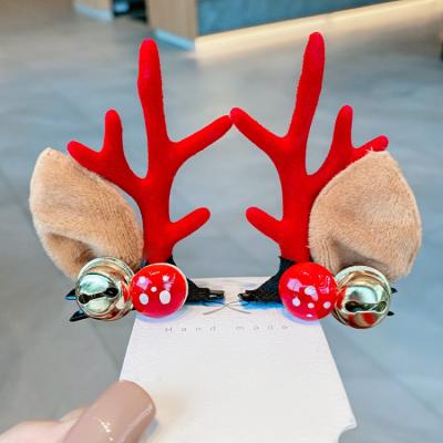 China 2021 Christmas New Year Cute Personality Girl Headband Hairpin Xmas Headband Antler Friendly Material for sale