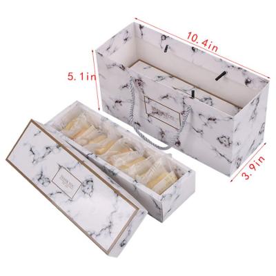 China Recyclable High Quality Custom Single Ribbon Food Paper Boxes Packaging Box Gift With Handle for sale