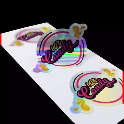 China Logo Sticker Cosmetic Bottles Packaging Waterproof Hot Stamping Label Custom Holographic Vinyl Lip Gloss Labels for sale