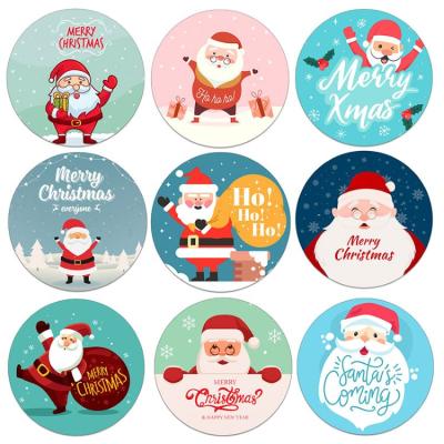 China Waterproof Custom Sticker Sheet Christmas Gift Wrapping Self Adhesive Label Printing for sale