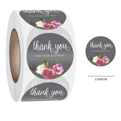 China High Quality Self Adhesive Custom Roll Printing Waterproof Vinyl Wrapping Wholesale Stickers Thank You for sale