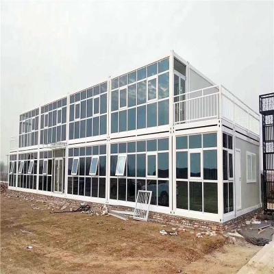 China Fast Build Low Price 20ft Prefab Building Living Prefab Stackable Foldable Modular Homes Building Flat Pack Container Luxury House for sale