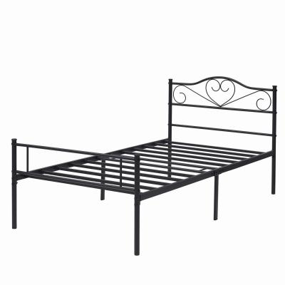 China Frame Of Metal Bed 2023 New Design KD Metal Bed With Headboard And Footboard for sale