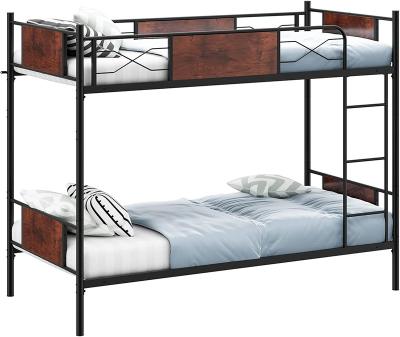 China Modern Metal Bunk Bed Single Size Metal Bed Over Twin Size Over Bunk Bed for sale