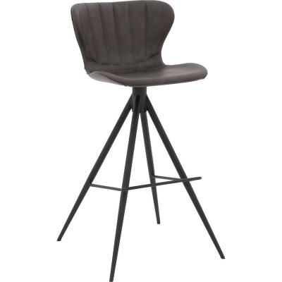 China Modern Adjustable Leather Bar Stool With Swivel Hot Short Back Metal Footrest Hot Sale Mexico Style Packing Furniture Modern Color for sale