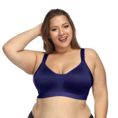 China Amazon Antibacterial Top Selling Women Plus Size Seamless Sports Bra Super Big Size Underwear Plus Size Bra for sale