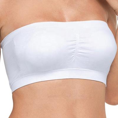 China New Breathable Seamless Bandeau Bra Tops With Removable Pads Strapless Bra for sale