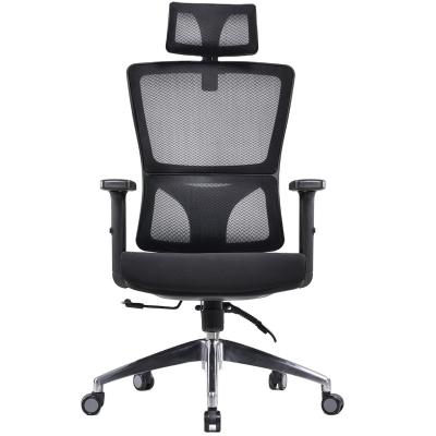 China (Size) Ergonomic Adjustable Molded Aluminum Foam Seat Factory Manufacturers Swivel High Back Office Mesh Chair With Headrest for sale