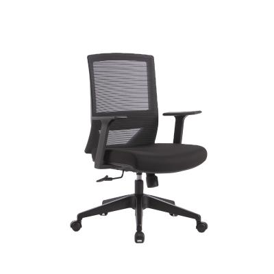 China Ergonomic Black Breathable PERSONAL Computer Computer Mid-Back Office Mesh Revolving Plastic Task Chair for sale