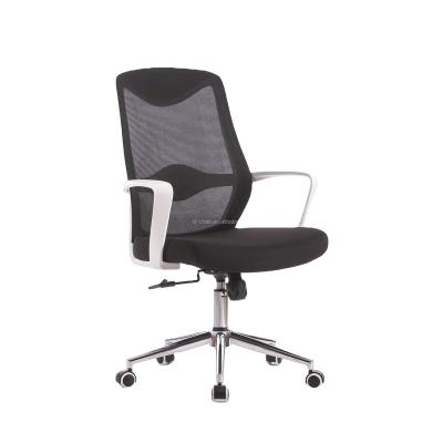 China Low MOQ Ergonomic Comfortable White Plastic Back Swivel Staff Computer PP Selling Office Swivel Mesh Swivel Chair Hot For Meeting for sale