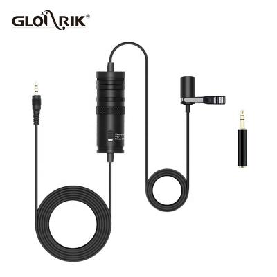 China Lavalier Microphone Portable Multi Function Camera Collar Clip Visual Lapel Microphone for youtube video recording vlog for sale