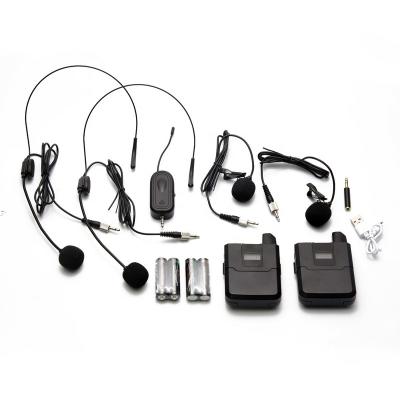 China Wholesale Good Wireless Headset Microphone Headset System Lavalier Lapel Microphone For Teacher Speaker for sale