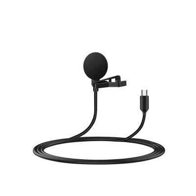 China Detachable Type Lavalier Microphone Pro Mini C Condenser Stereo Lavalier Lapel Microphone For Android for sale