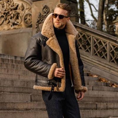 China New Style Solid Color 2022 Autumn And Winter Men Leather Jacket Fashion Men's Fur Coat QUICK DRY Fur Jacket for sale