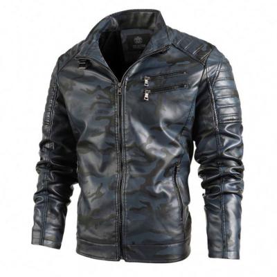 China Lowest Price COCOPY Camouflage Stand Collar Men QUICK DRY Leather Jackets Fashion Motorcycle Casual Jacket for sale