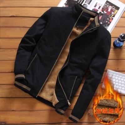 China 2021 Fashion Solid Color Stand Collar Men's Winter Jackets QUICK DRY Plus Size Casual Plus Size Men's Jackets for sale