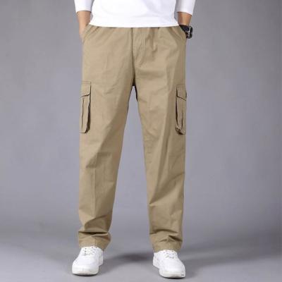 China Anti-wrinkle new arrival solid color loose fit cargo pants men fashion 2021 sports plus size mens slacks pants for sale