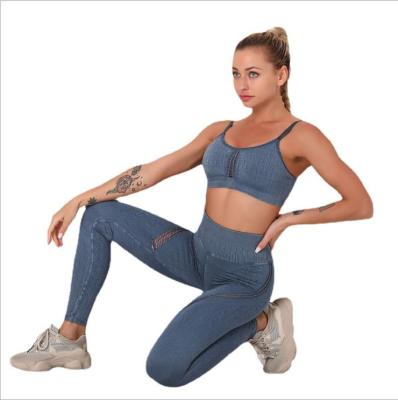 China Breathable Fashionable Women Hollow Solid Color COCOPY Two Piece Set Yoga Sets Fitness Women for sale