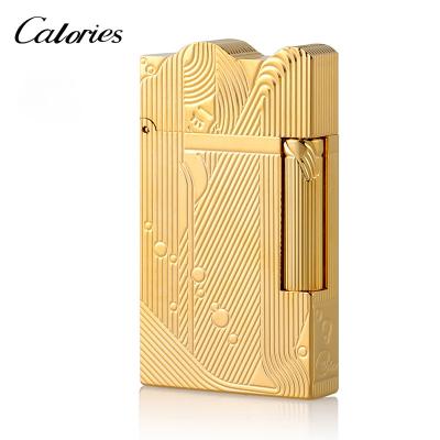 China Loud Calorie Cigarette Lighter Full Gold King Yamaji Sleep Siren Gas Lighter Minimalist Pure Copper One Piece Valentine's Day Gift for sale