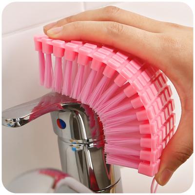 China Viable Hot Selling Bathtub Hair Brush Faucet Soft Tile Brush Multifunctional Toilet Brush for sale