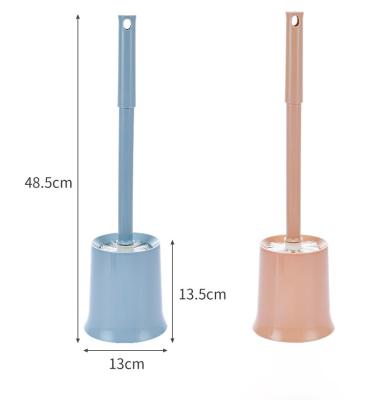 China OEM Plastic Toilet Wash Cleaner Brushes Sustainable Custom Blue Pink Long Handle For Bathroom for sale