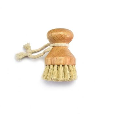 China Sustainable Kitchen Dish Bottle Sisal Pot Wooden Eco-Friendly Handle Natural Fiber Brush Cleaner for sale