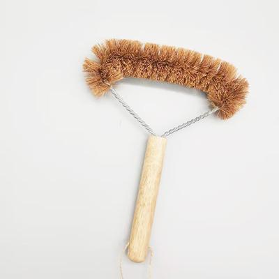 China Natural Wooden Hand Coconut Fiber Recycle Coconut Fiber Brush Kitchen Cleaner for sale